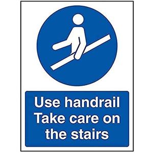 VSafety Use Leuning Zorg Op De Trappen - 200mm x 300mm - Zelfklevend Vinyl