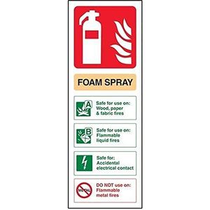 VSafety Foam Spray Id Elektrisch Veilig Brandblusser Teken - Portret - 100mm x 280mm - 1mm Stijf Kunststof