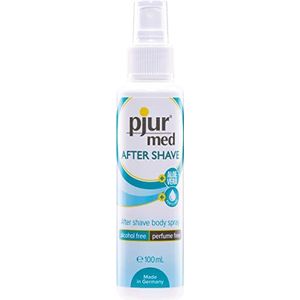 pjur med AFTER SHAVE spray- Verzorgingsspray voor vrouwen & mannen - aloÃ« vera voor zachte huidverzorging - helpt tegen scheerbrand (100ml)