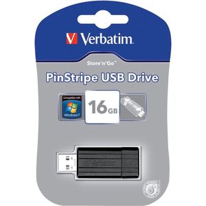 Verbatim USB Stick - Uitschuifbaar - 16 GB - 2.0 USB - Zwart