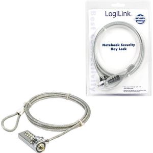 LogiLink Notebook Diefstalbeveiliging met cijferslot zilver