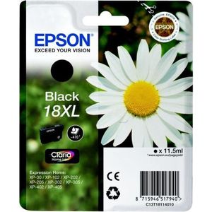 Epson 18XL (T1811) - Inktcartridge / Zwart / Hoge Capaciteit