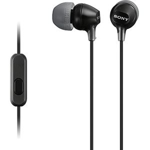Sony MDR-EX15APB In-ear hoofdtelefoon met microfoon, zwart