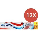 Aquafresh Triple Protection Tandpasta - Big Pack - Voordeelverpakking 12x125ml