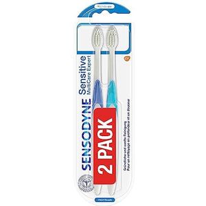 Sensodyne Sensitive MultiCare Expert Lot de 2 brosses à dents souples spécialement conçues pour les personnes ayant des dents sensibles à la douleur