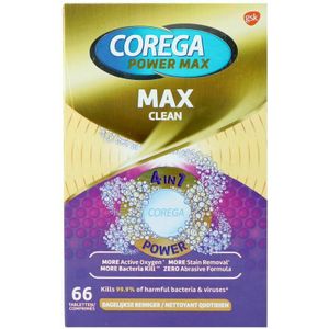 corega double power reinigingstabletten 66st