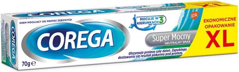 Corega - Extra Strong No Flavour - Fixatiecrème voor Tandprothesen - 70 g