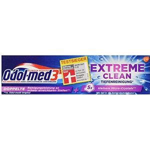 Odol-med3 Extreme Clean Tandpasta, Dieptereiniging voor tandverzorging, 75 ml