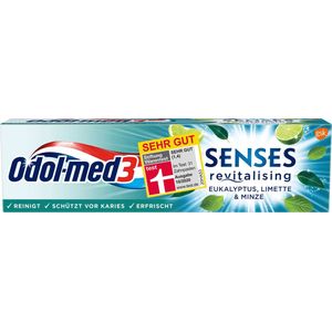 Odol-med3 SENSES Revitalising Eucalyptus, Limoen & Mint Tandpasta, 75ml