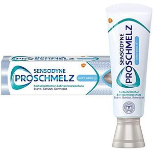 SENSODYNE ProSchmelz zachte witte plus tandpasta, 1 x 75 ml, geavanceerde tandglazuurbescherming, met whitening-effect, versterkt, beschermt, smaakt