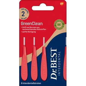 Dr.BEST Interdentale borstels, maat 2, 6 stuks