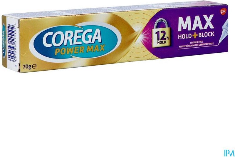 Corega Power Max Hold + Block Kleefcrème 70 Pasta