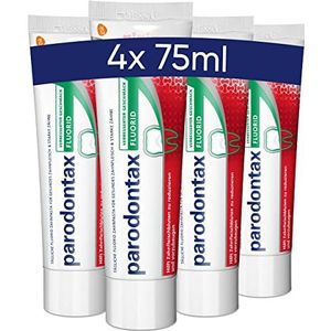Parodontax Mousse Fluoride tandpasta, smaakneutraal, helpt bloedend tandvlees te verminderen en te voorkomen, 4 x 75 ml