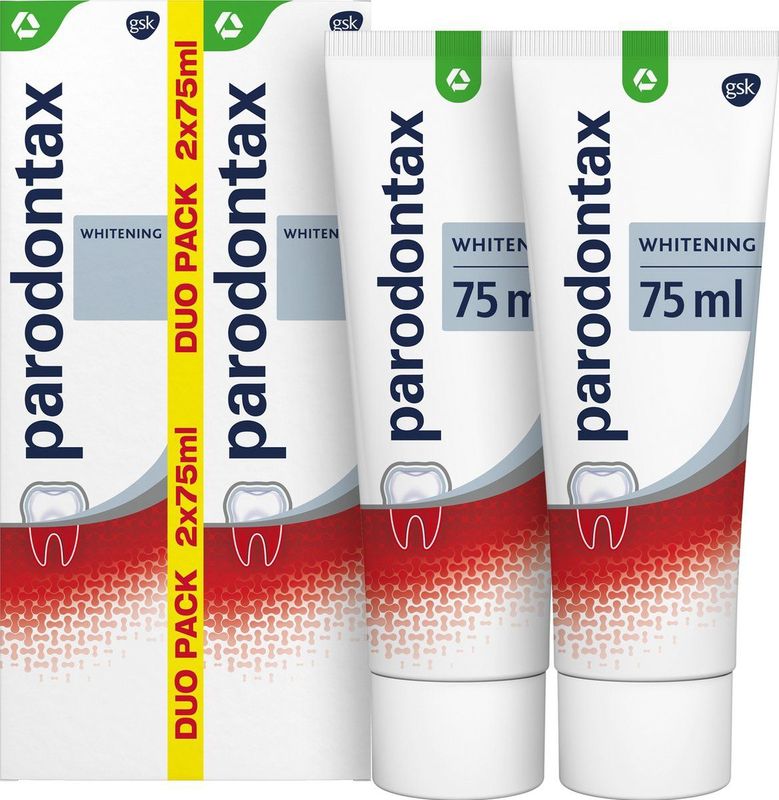 Parodontax Whitening dagelijkse tandpasta tegen bloedend tandvlees 2x75 ml