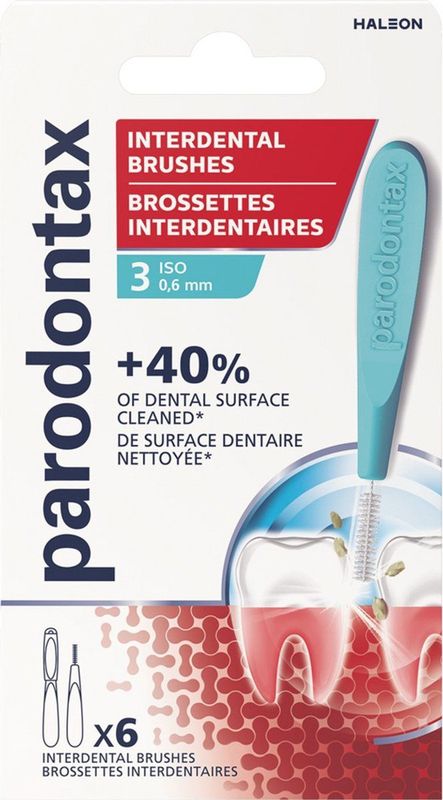 Parodontax Interdentale Ragers 0,6 mm – Maat 3 | 6 stuks