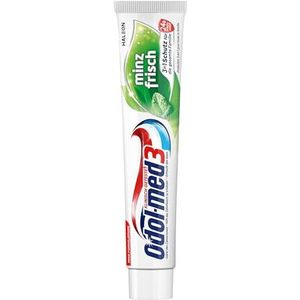 Odol-med3 Mint Fresh Tandpasta, tandpasta met muntsmaak en 3-in-1 bescherming voor sterke tanden, gezond tandvlees ** en een frisse adem, 75 ml