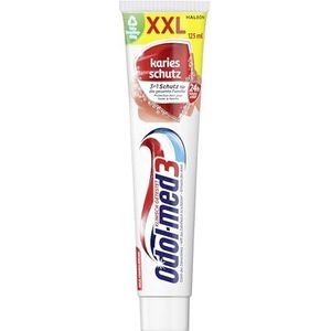 Odol-med3 tandpasta voor 24 uur bescherming tegen cariës, met bewezen 3-in-1 bescherming voor het hele gezin, 125 ml