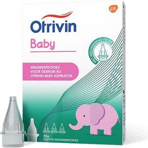 Otrivin Baby Wegwerpdopjes bij Otrivin Baby Aspirator neusjesreiniger 10 Stuks