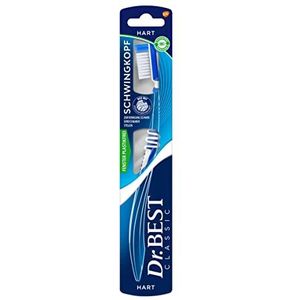 Dr.BEST Schommelkop tandenborstel, hard (1 stuk), voor het reinigen van moeilijk bereikbare plaatsen
