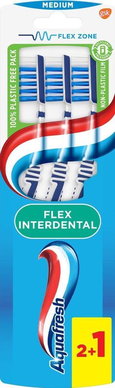 Aquafresh Tandenborstel Flex Interdental Medium 3 stuks