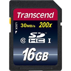 Transcend - Premium SD Kaart - 16GB - Class 10