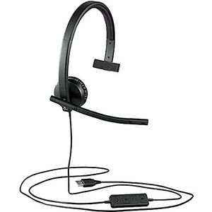 Logitech H570e - Bedrade Headset - Zwart - Mono Hoofdtelefoon met Ruisonderdrukkende Microfoon
