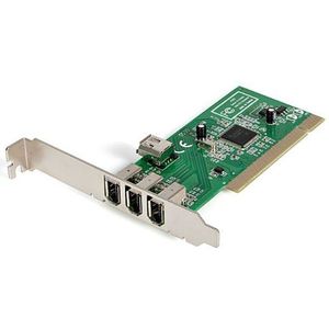 StarTech.com PCI-adapterkaart op 4 poorten FireWire400, 6-polig, 1 x Firewire 400 intern, 3 x FireWire 400 externe (PCI1394MP)