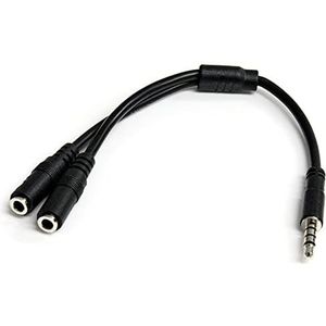 StarTech.com - 3,5 mm Audio-jack Y-kabel - Adapter voor Hoofdtelefoon en Microfoon - Voor Laptop en Ultrabooks