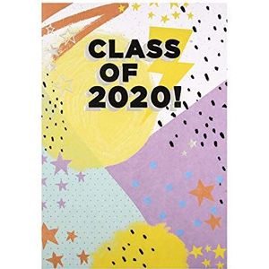 Hallmark Verjaardagskaart voor afstudeerfeest, klasse van 2020, modern abstract design