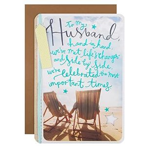 Hallmark Verjaardagskaart voor echtgenoot - Hedendaags op tekst gebaseerd gestanst ontwerp