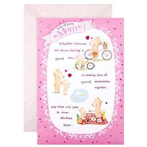 Hallmark Moederdagkaart, 100% recyclebaar, met schattig motief met verset, meerkleurig