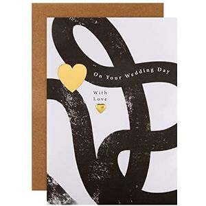 Hallmark Bruiloftskaart, modern design met hartjes
