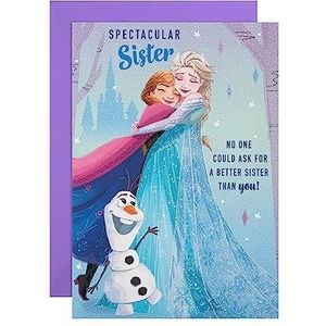 Hallmark Verjaardagskaart voor zus - Disney Frozen Design met activiteit