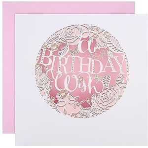 Hallmark Verjaardagskaart voor haar - modern design roze gewenst