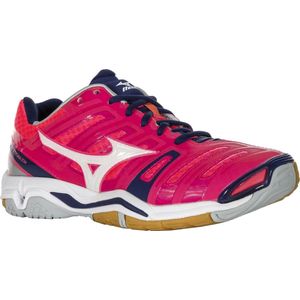 Mizuno Wave Stealth 4 Sportschoenen - Maat 37 - Unisex - roze/blauw