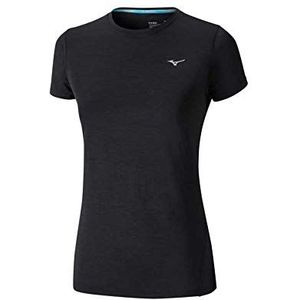 Mizuno Impulse Core hardloop-T-shirt voor dames, zwart - L