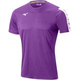 Mizuno - Nara Tee - Sportshirt - Blauw - Katoen