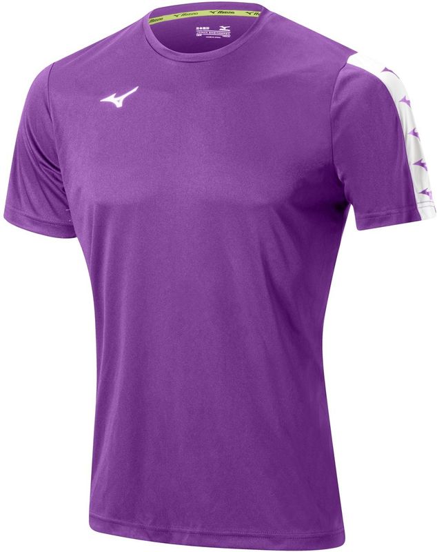 Mizuno - Nara Tee - Sportshirt - Blauw - Katoen