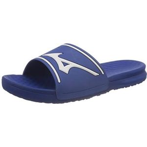 Mizuno slippers Relax Slide 2 | Blauw met Wit logo (Maat: XXL 45 - 46,5)