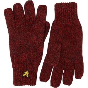 Lyle And Scott Handschoenen Gemeleerd Bordeaux Rood Unisex