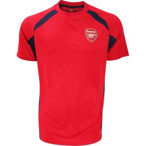 Herren Fußball T-Shirt im Arsenal FC Design (S) (Rot/Schwarz)