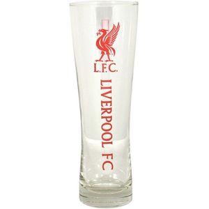Liverpool FC Officiële Wordmark Football Crest Peroni Pint Glass  (Duidelijk/Rood)
