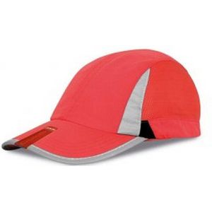 Spiro Unisex 2 Panel Sport Baseball Cap (Rood/zwart)