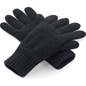 Beechfield Unisex Klassieke Thinsulate Thermische Winterhandschoenen (Zwart)