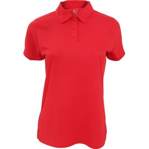 Fruit Of The Loom Polo Dames Vochtafvoerende Performance Poloshirt (Rood)