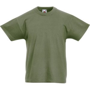 Fruit Of The Loom Originele T-shirt met korte mouwen voor kinderen / tieners (Klassiek Olive)