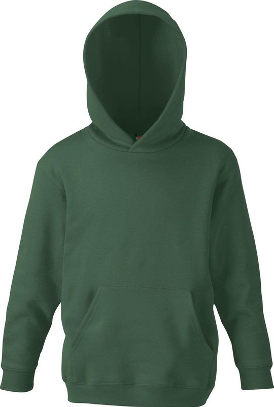 Fruit Of The Loom - Classic 80/20 Hoodie - Bottle Groen - Unisex