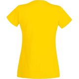 Fruit Of The Loom - Damens-Fit Valueweight T-shirt - Geel - Korte Mouwen
