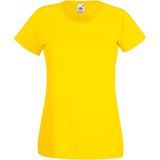Fruit Of The Loom - Damens-Fit Valueweight T-shirt - Geel - Korte Mouwen