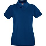 Fruit Of The Loom - Dames-Fit Premium Poloshirt - Marine - Korte Mouwen